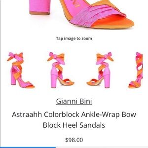 hot pink and orange lace up heels